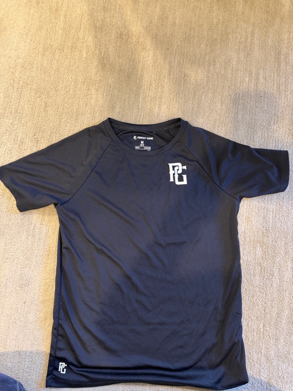 Perfect Game Boys' Black Performance Tee, Size Medium (10-12)